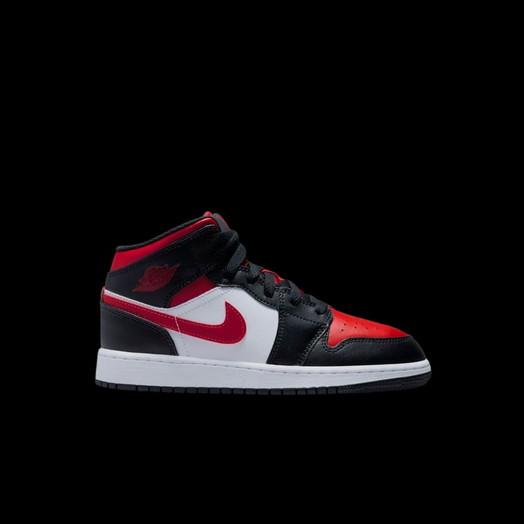 Jordan 1 Mid Black Fire Red